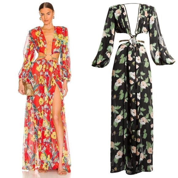 Bronx and Banco Flavia silk blend maxi gown - Picture 2 of 14